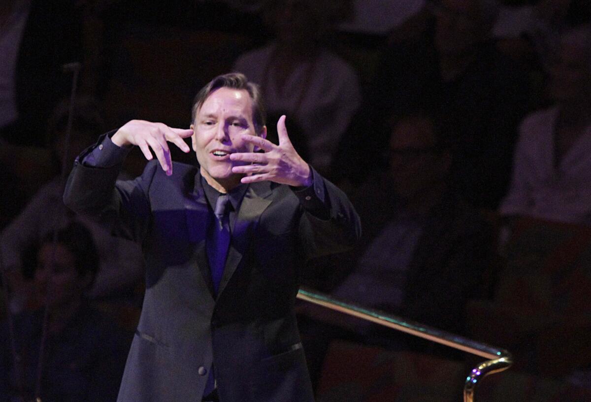 Music director Grant Gershon conducts the Los Angeles Master Chorale.