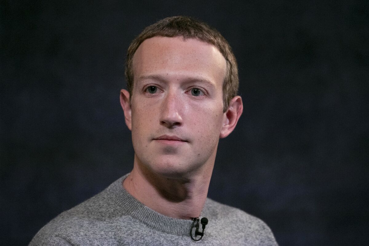 Facebook CEO Mark Zuckerberg in October 2019