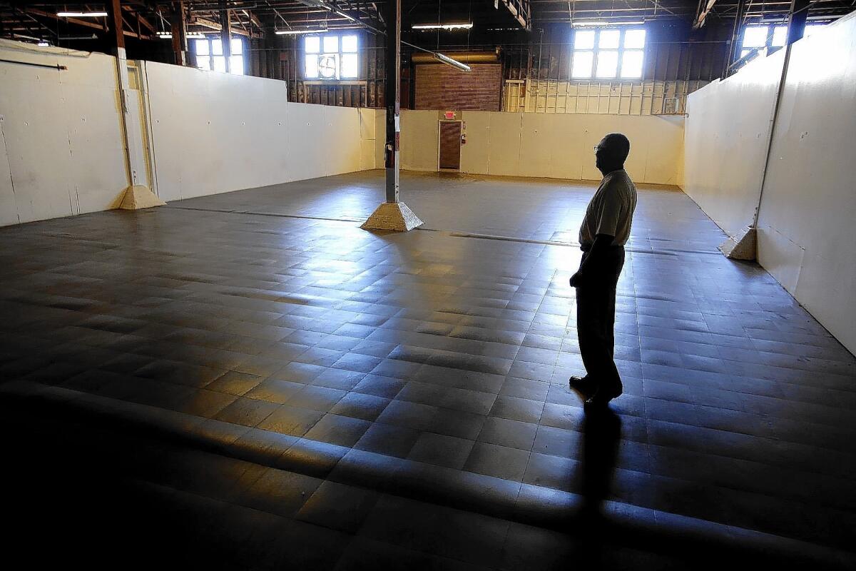 Chaplain Joseph Moore stands in the Salvation Army building in Bell that could serve as a temporary shelter for Central American detainees.