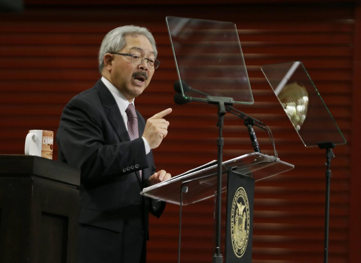 San Francisco Mayor Ed Lee, shown earlier this year, has proposed a range of police reform measures, including the purchase and deployment of body cameras for officers.