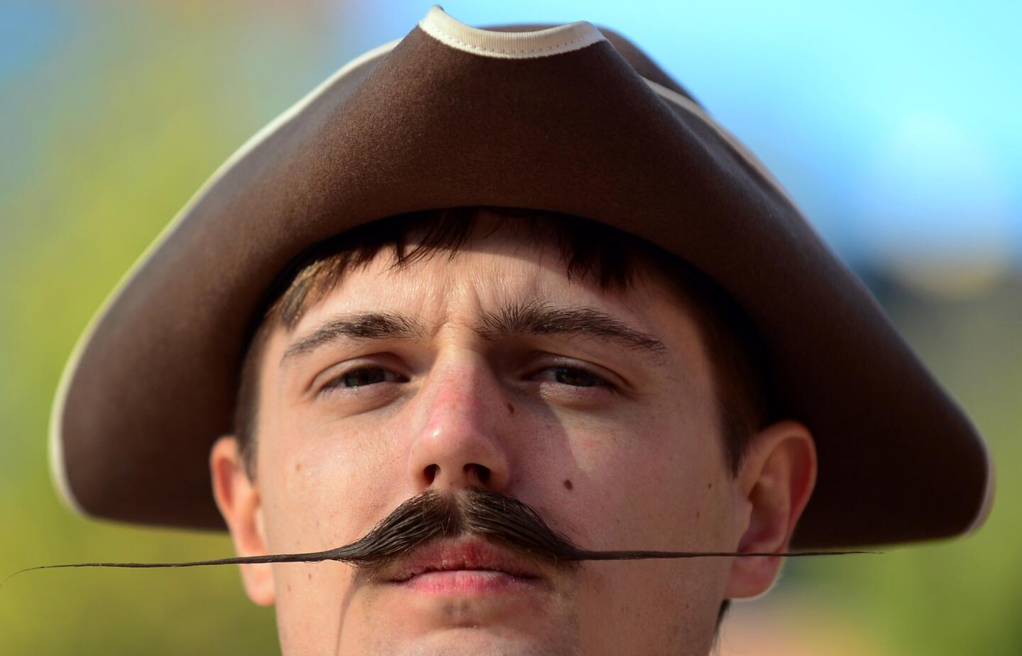 Patrick Fette from Louisville, Ky., took first place in the English mustache category.