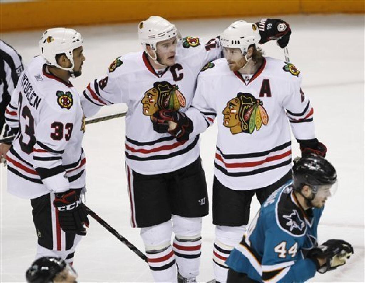 Blackhawks beat Sharks, 4-2, to reach Stanley Cup finals for first time  since 1992 