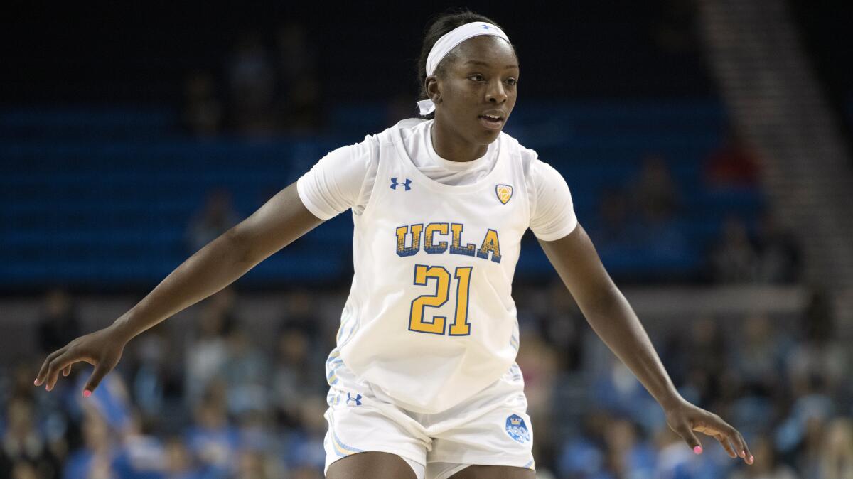 UCLA forward Michaela Onyenwere finished with 23 points and 10 rebounds in the Bruins' win Sunday.