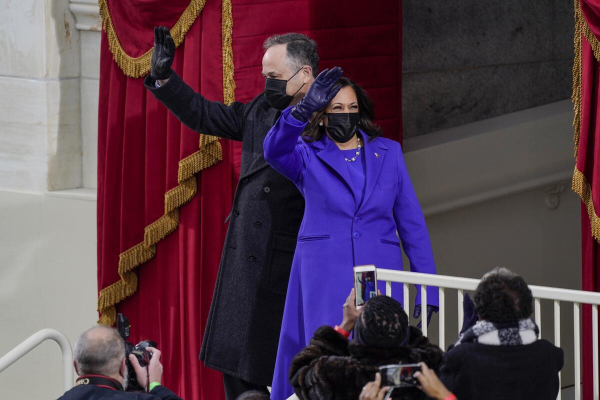 Vice President Kamala Harris and her husband, Douglas Emhoff. 