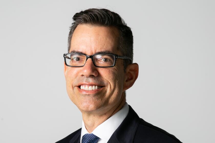 Stephen Whitburn, a candidate for San Diego City Council's District 3, poses for a portrait at The San Diego Union-Tribune's photo studio on October 15, 2019 in San Diego, California.