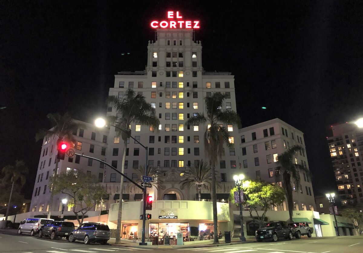 Column: El Cortez sign is re-lit; Balboa Park wins acclaim - The San Diego  Union-Tribune