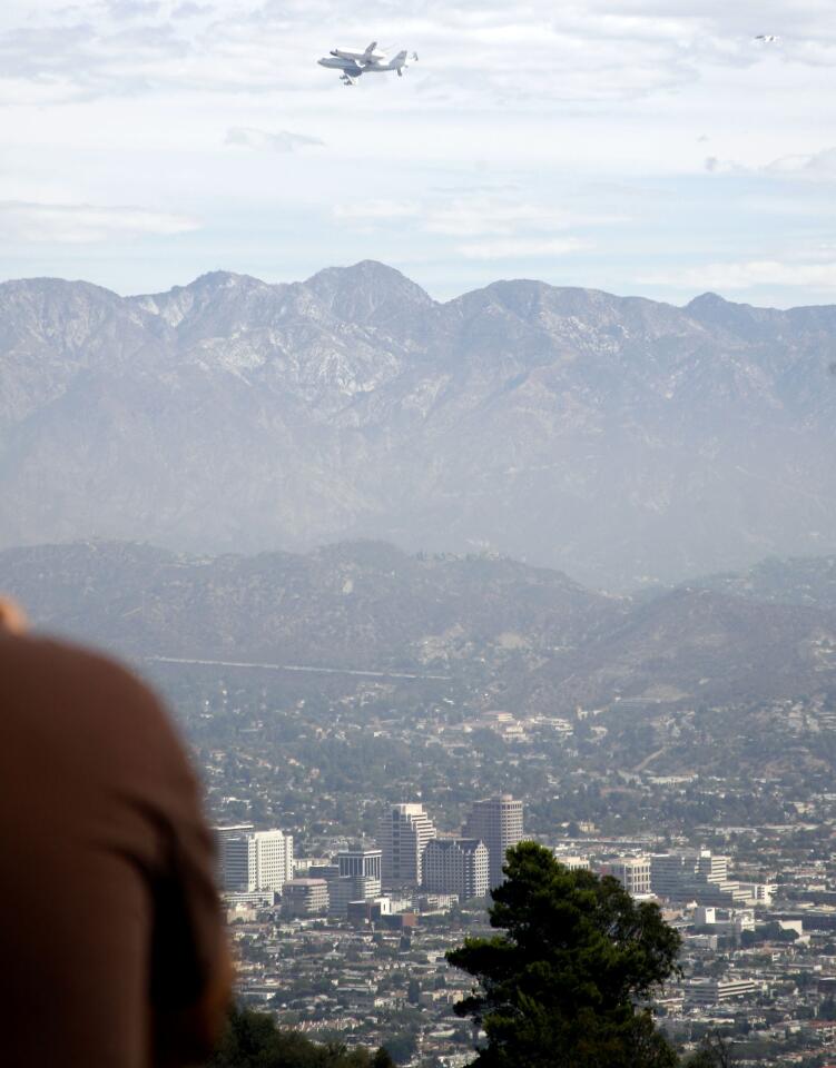 Photo Gallery: Space Shuttle flies over Griffith Park, Glendale