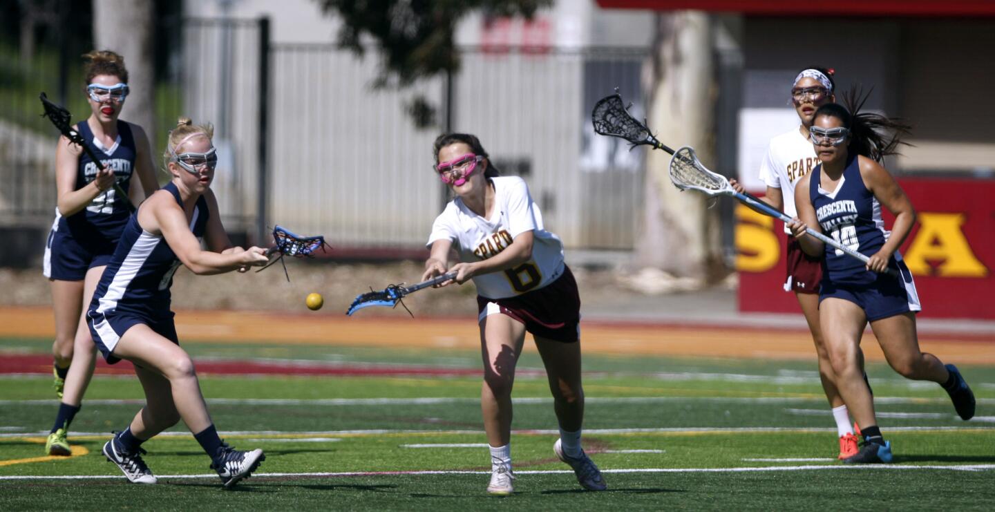 Photo Gallery: Crescenta Valley High School girls lacrosse vs. La Cañada High School