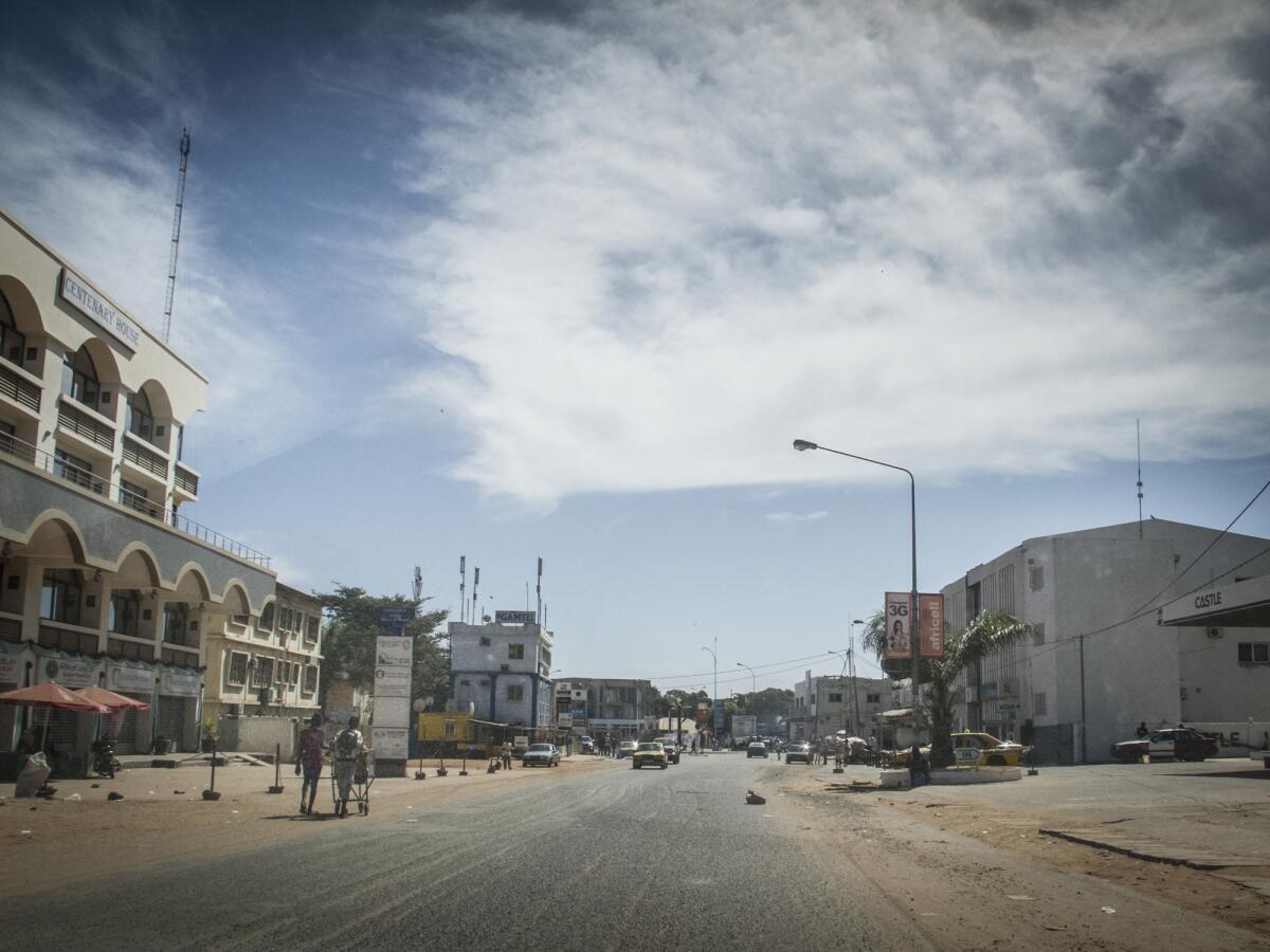 Streets are nearly deserted Dec. 30 in Banjul, the capital of Gambia, after a failed coup attempt.