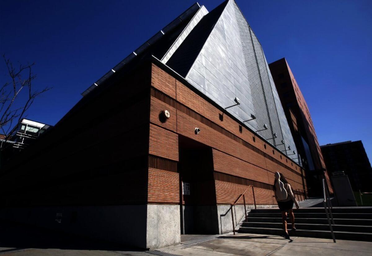 A view of the Colburn School in downtown Los Angeles.