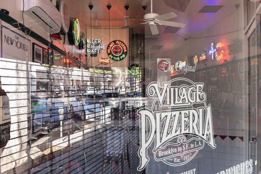 LOS ANGELES, CA - NOVEMBER 20: Steve Cohen sold the Village Pizzeria in Larchmont Village. He is in a breach of contract dispute with the new owners saying that the contract allows him to keep many of the memorabilia which the new owners won't give back. Photographed on Monday, Nov. 20, 2023 in Los Angeles, CA. (Myung J. Chun / Los Angeles Times)