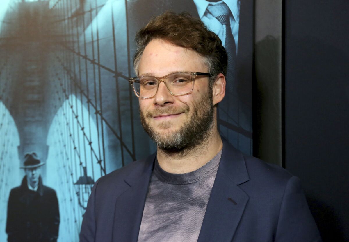 FILE - Seth Rogen appears at a premiere in Los Angeles on Oct. 28, 2019. 