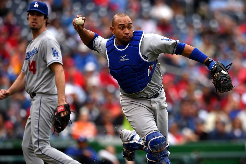 Catcher Miguel Olivo is no longer with the Dodgers.