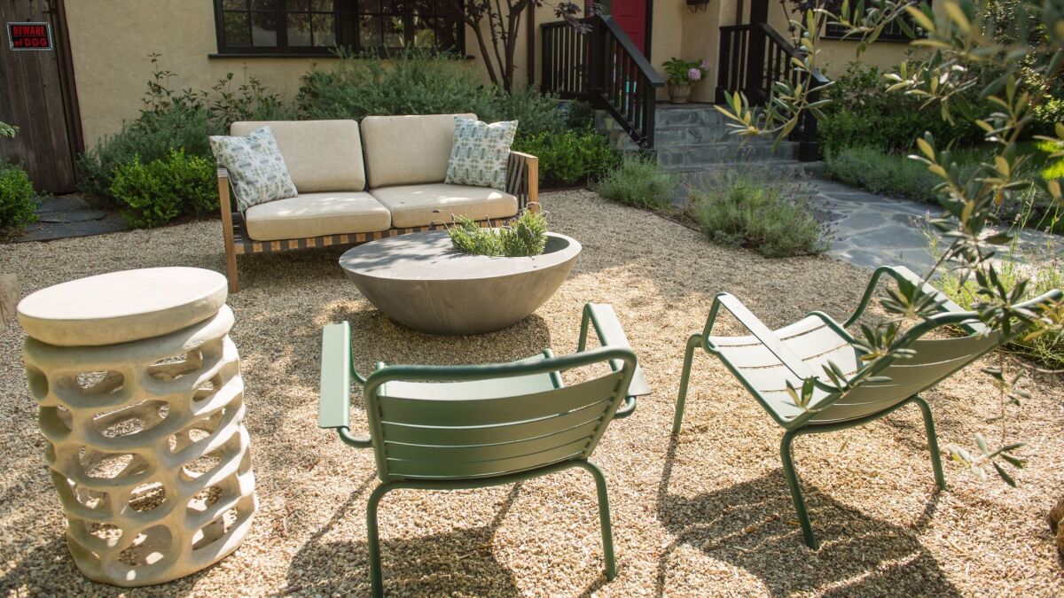 After: The former lawn is now an enclosed outdoor room. (Christina House / For The Times)