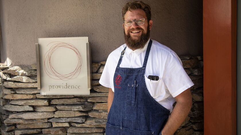 Chef Michael Cimarusti at Providence restaurant in Los Angeles.