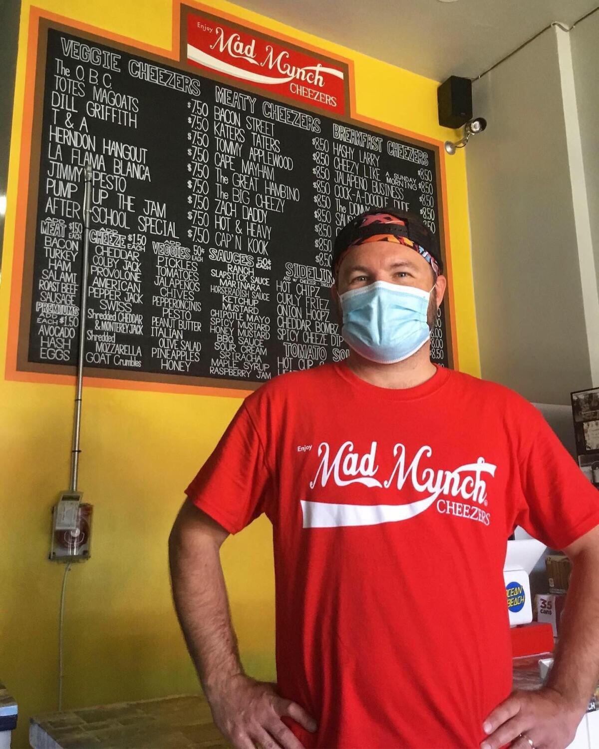 Mad Munch's Zack Heinz during the COVID-19 pandemic