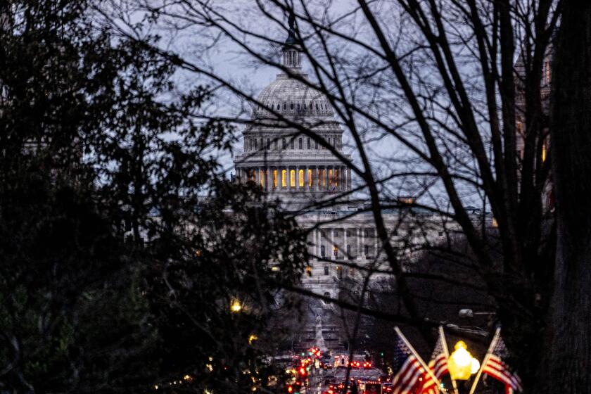 La cúpula del Capitolio federal desde la Casa Blanca, el viernes 1 de marzo de 2024, en Washington. (AP Foto/Andrew Harnik)