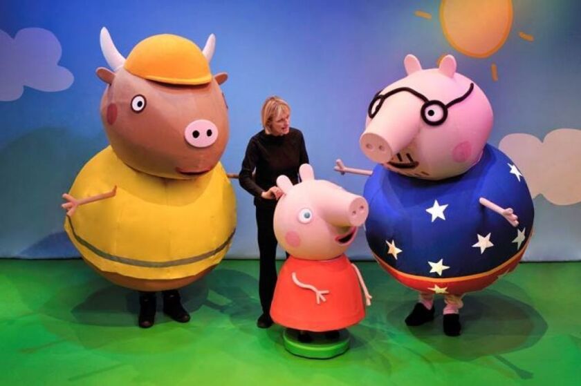 Peppa Pig's puppeteer Alison Grant, along with Peppa's friends, make a stop in Las Vegas during a U.S. tour in 2016.
