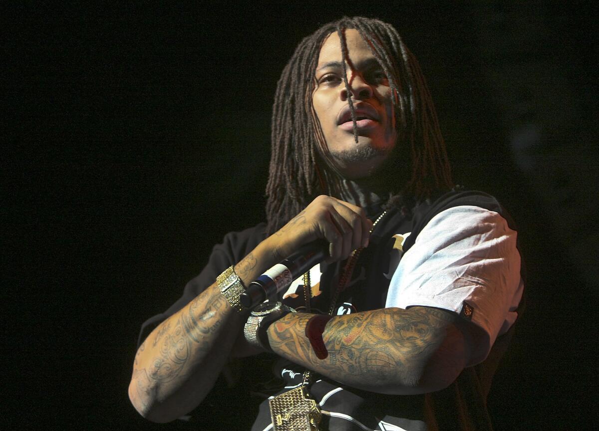 Rapper Waka Flocka Flame strikes a pose at Power 106 radio's annual Cali Christmas rap concert on Friday, December 3, 2010, at the Gibson Amphitheatre in Universal City.