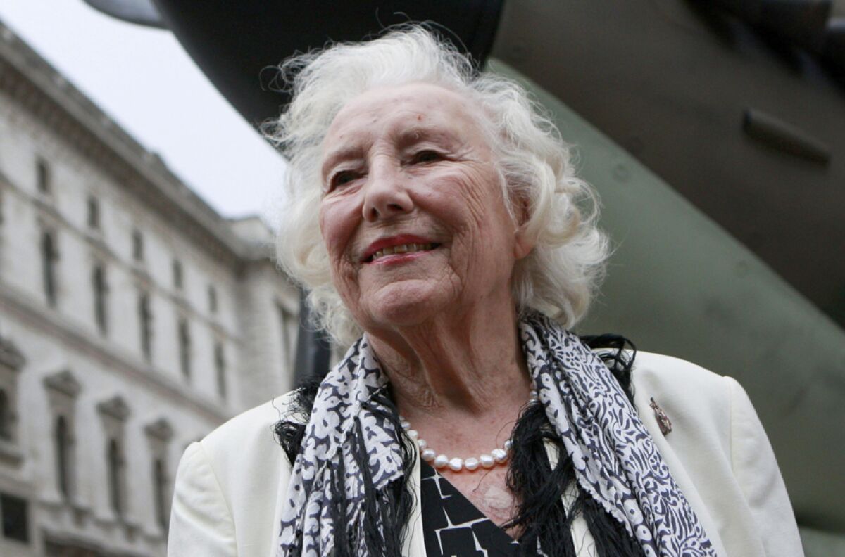 Vera Lynn attends a ceremony to mark the 70th anniversary of the Battle of Britain in 2010.