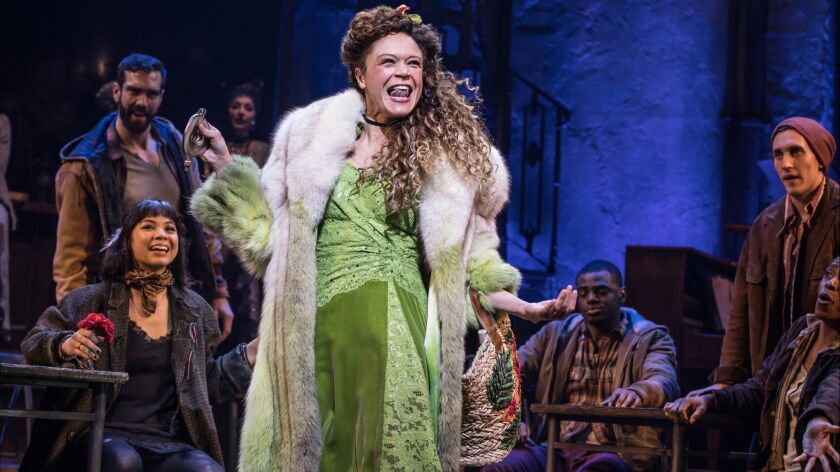 Amber Gray and the Broadway cast of "Hadestown."