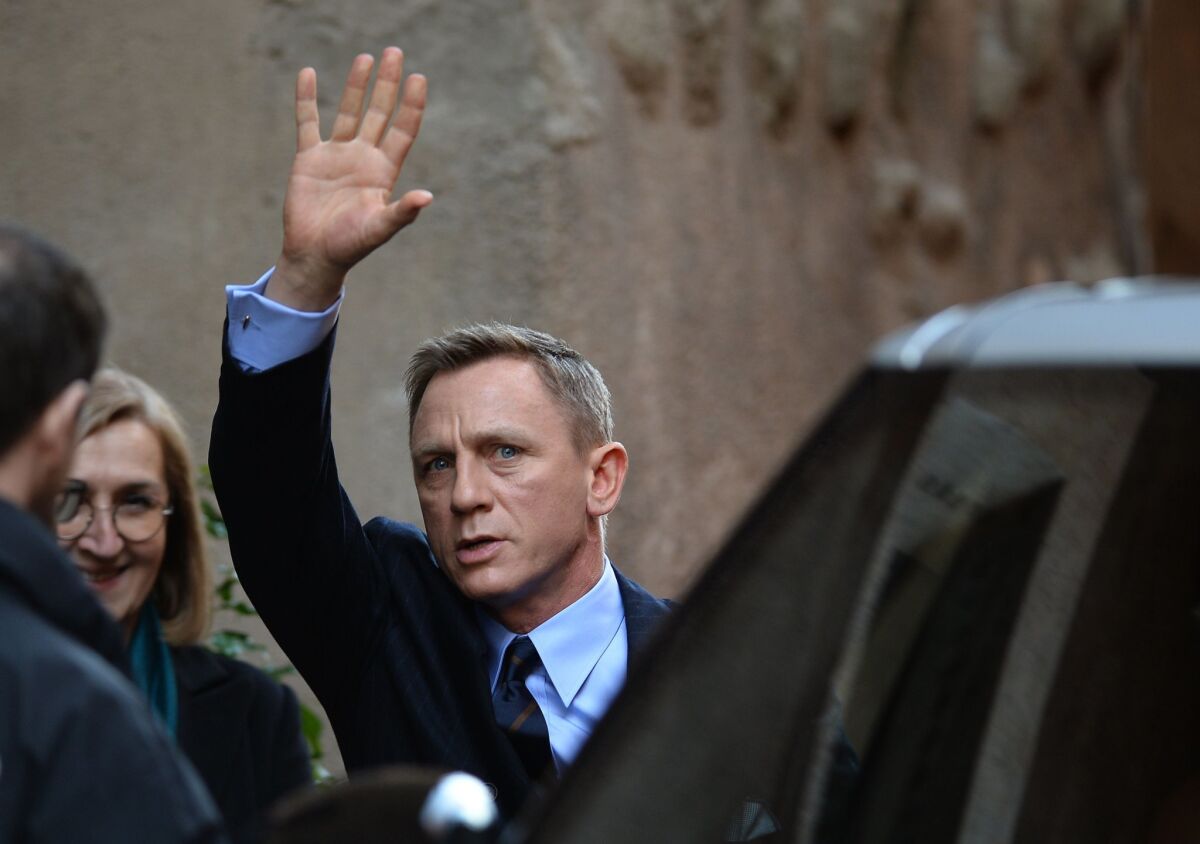British actor Daniel Craig in Rome on Feb. 18 to promote the 24th James Bond film, "Spectre."