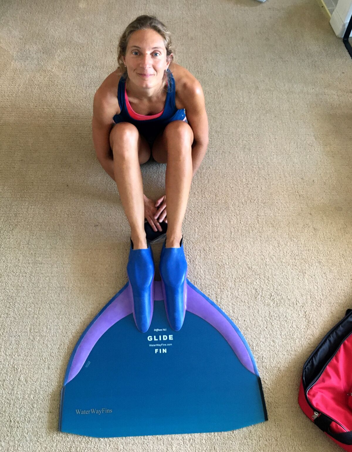 Monofin swimmer Chiara Fresia expects her Aug. 1 swim from Scripps Pier to La Jolla Cove to take an hour and a half.
