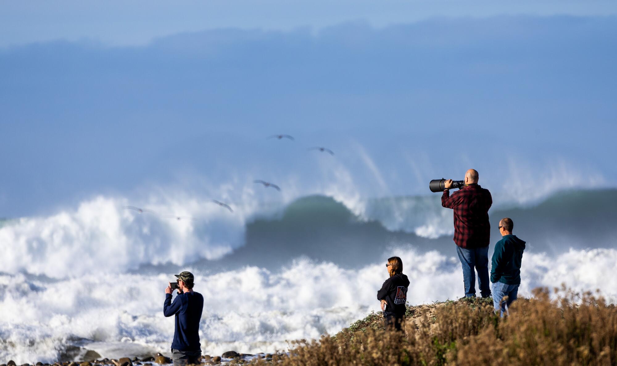 Photographers at Surfer's Point in Ventura.