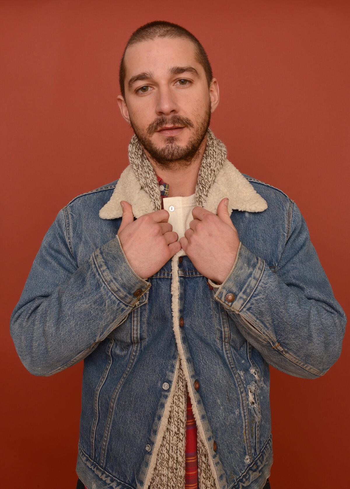 Shia LaBeouf, here at the 2013 Sundance Film Festival, has an awkward situation on his hands.