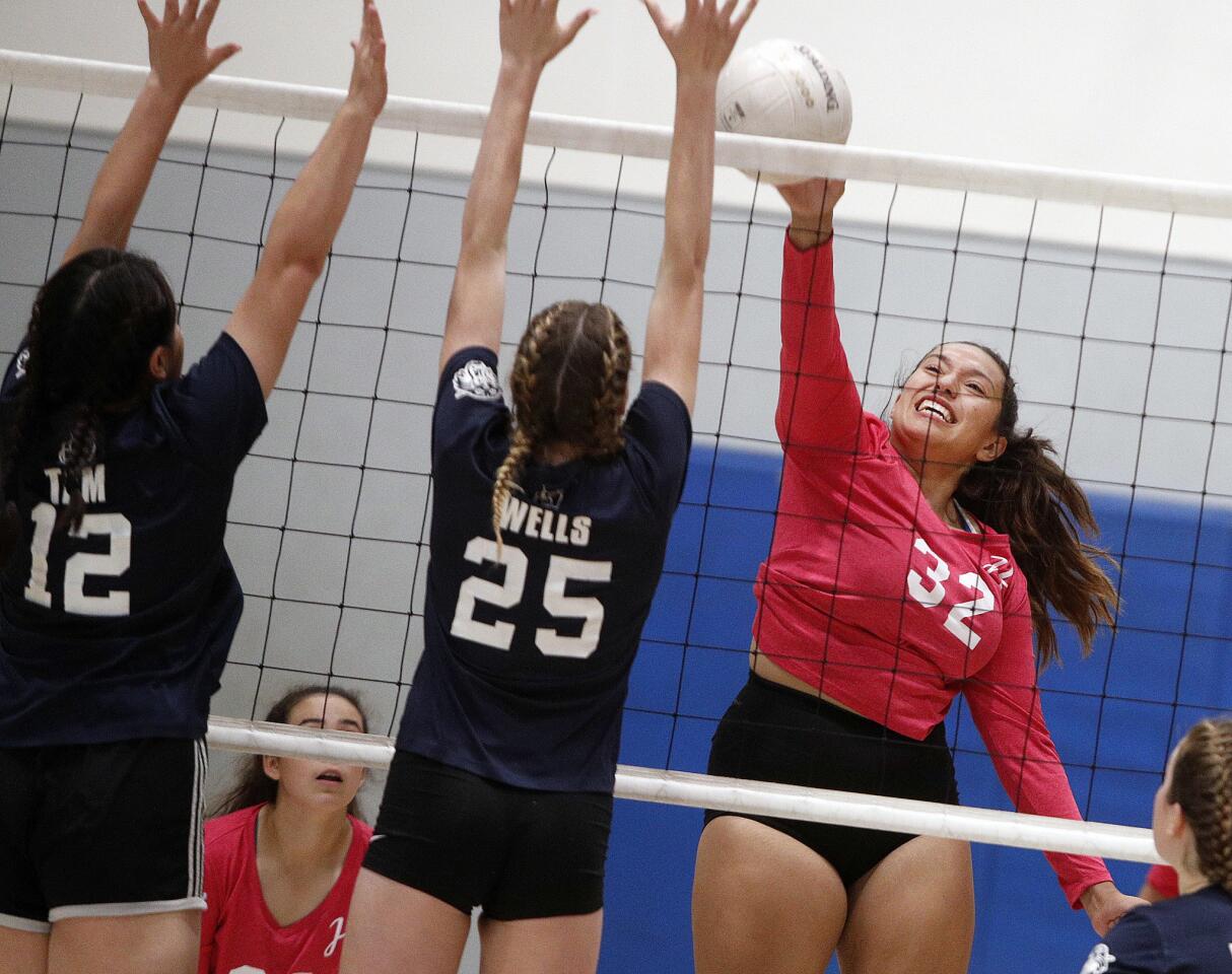 Photo Gallery: Holy Family vs. Villanova Prep in CIF Southern Section Division VIII first-round playoff girls' volleyball match