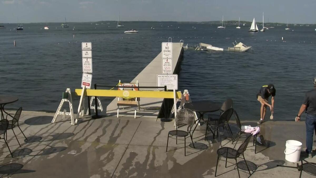 Pier collapses on University of Wisconsin; 1 hospitalized, 20 injured ...