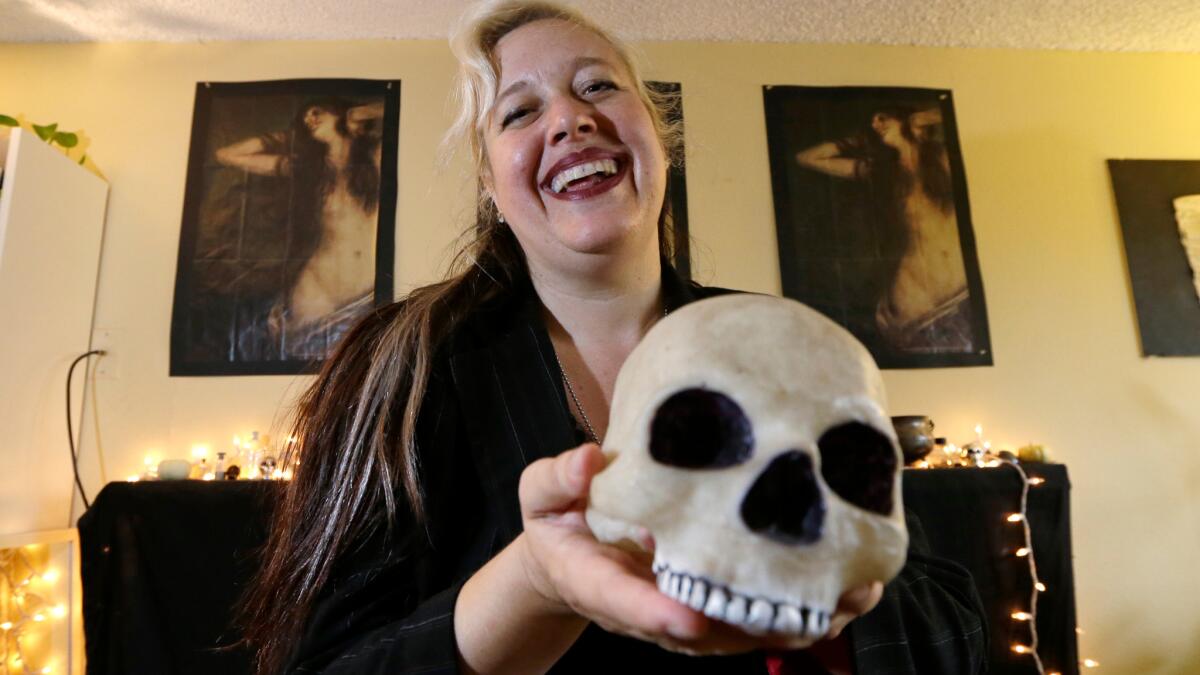 Satanic Temple of Seattle founder Lilith Starr at home.