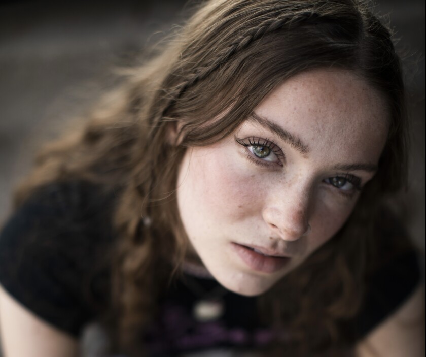 Close-up of a young woman's face