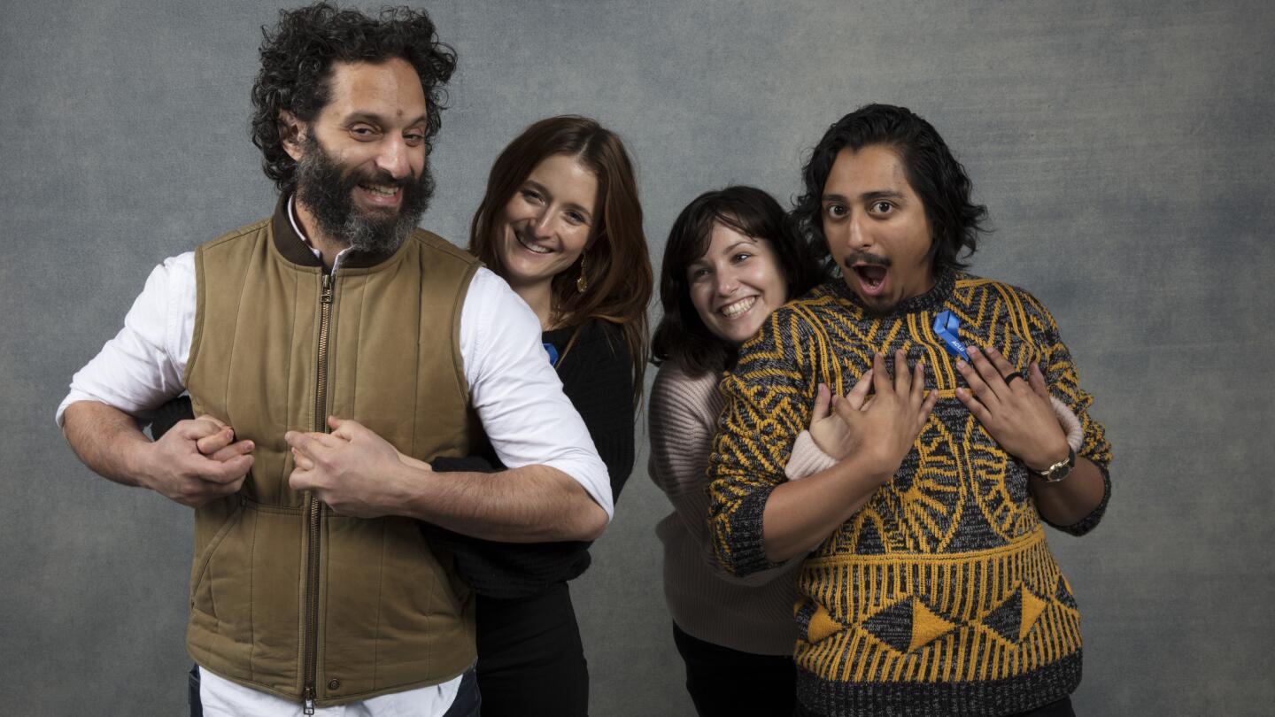 Jason Mantzoukas, left, Grace Gummer, director/co-writer Hannah Fidell and Tony Revolori from the film "The Long Dumb Road," photographed in the L.A. Times studio in Park City, Utah. FULL COVERAGE: Sundance Film Festival 2018 »