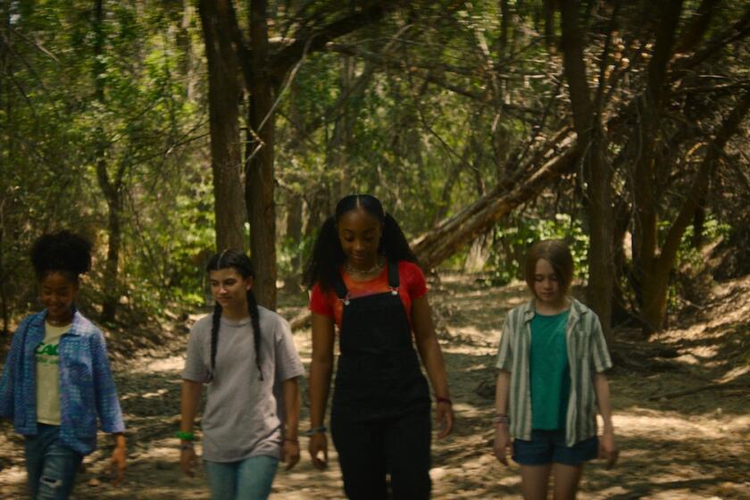 Madalen Mills, from left, Lia Barnett, Sanai Victoria and Eden Grace Redfield in the movie "Summering."