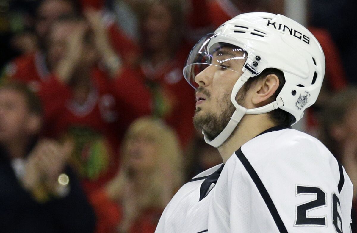 Kings defenseman Slava Voynov has been suspended indefinitely by the NHL after his arrest on suspicion of domestic violence in October. Voynov plans to appeal his suspension, according to his agent.