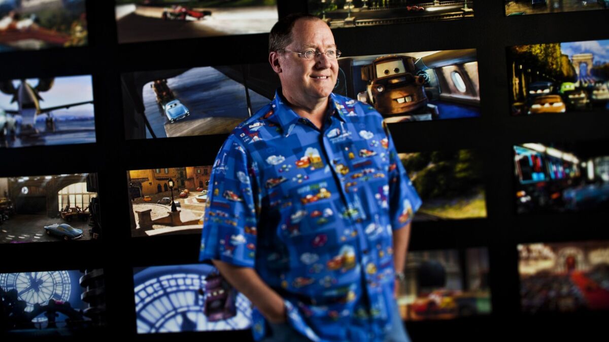 John Lasseter photographed at Pixar headquarters in Emeryville, Calif., in 2011.