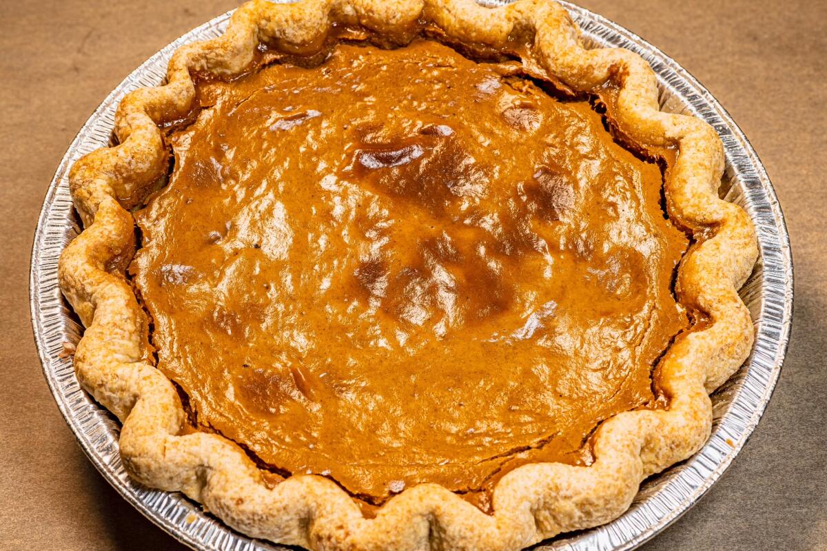 A whole pumpkin pie from Clark Street Bakery