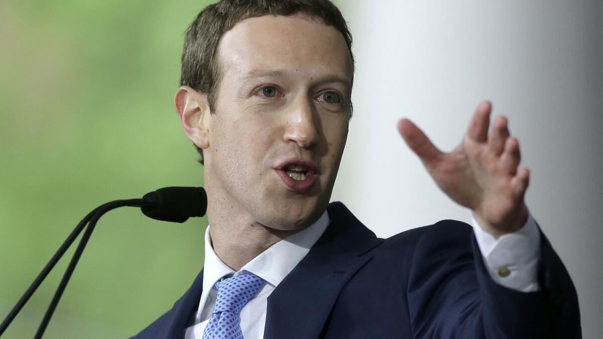 Facebook Chief Executive Mark Zuckerberg.