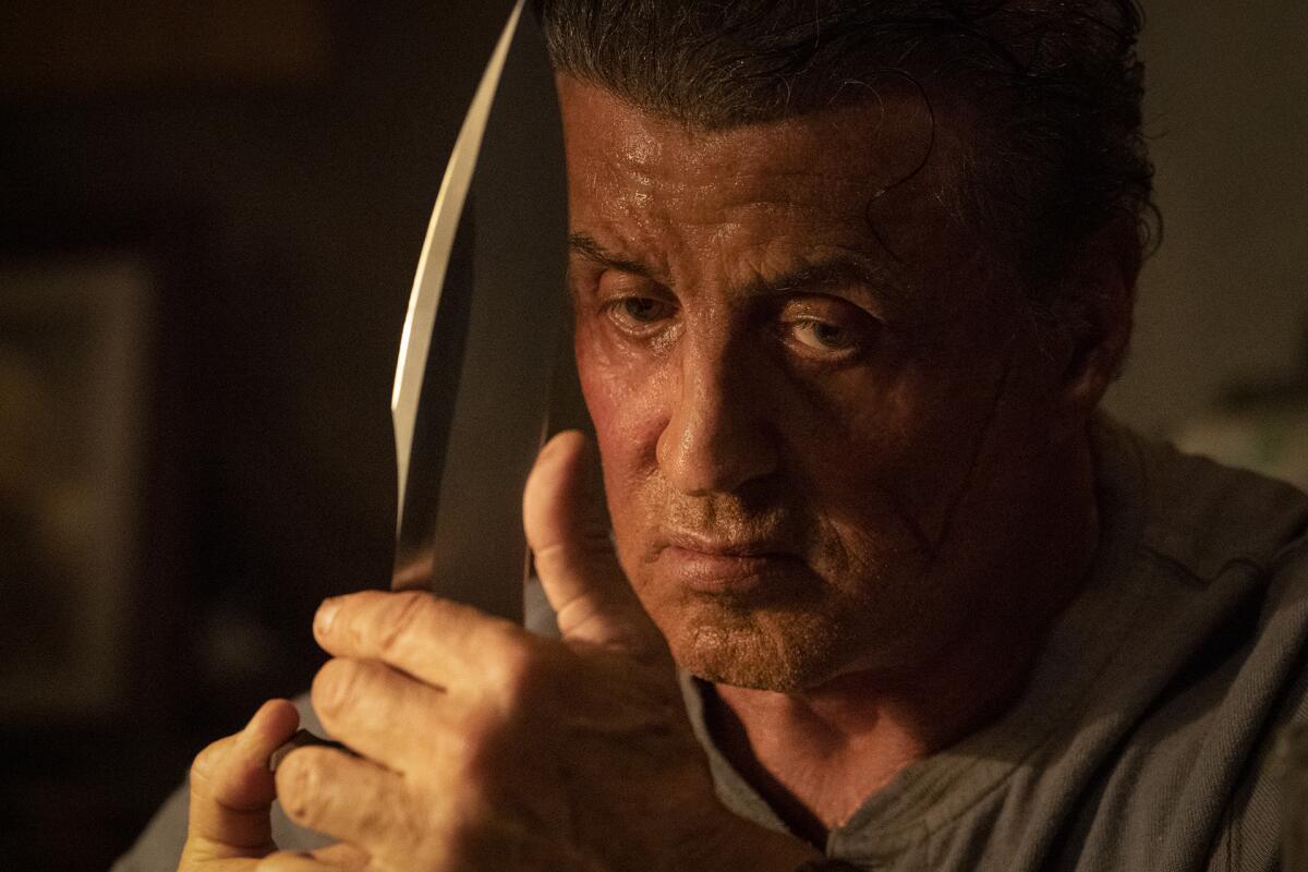 Sylvester Stallone en su personaje de 'John Rambo' en "Rambo: Last Blood".
