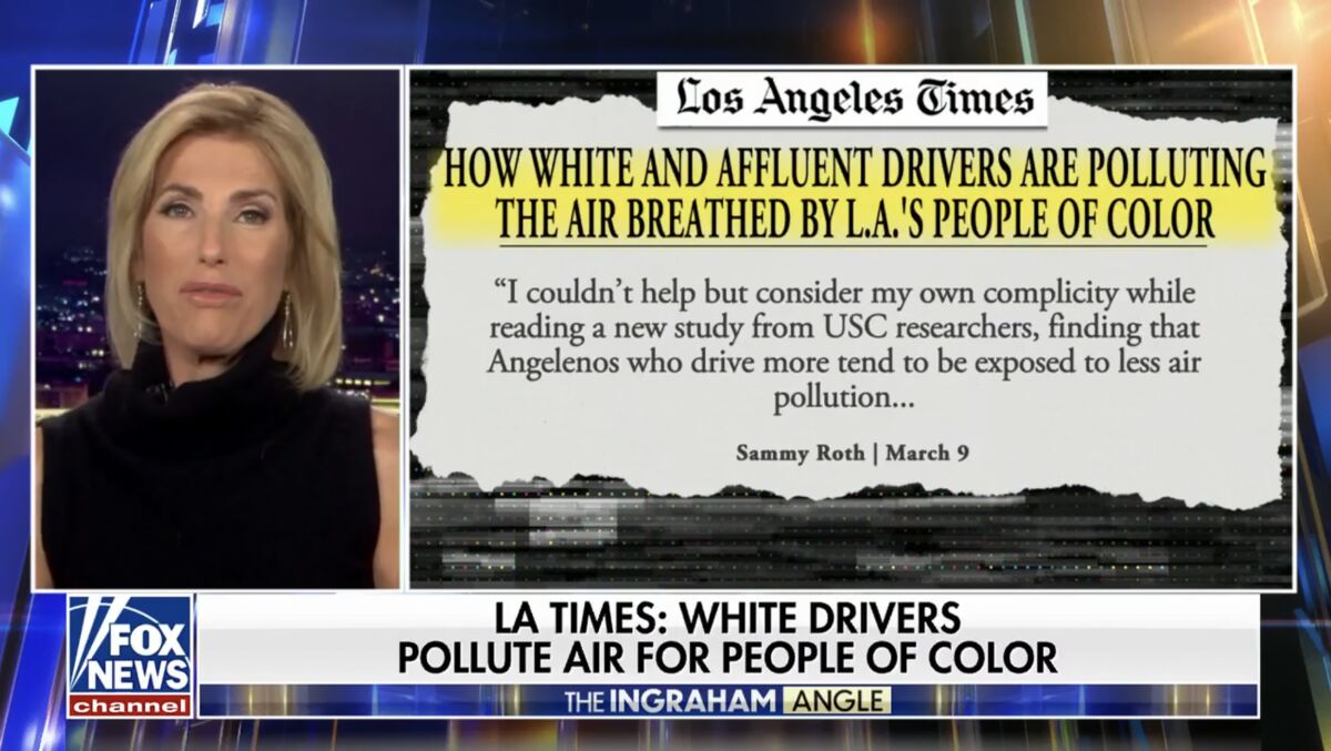 Fox News host Laura Ingraham discusses the March 9 edition of the L.A. Times' Boiling Point newsletter.