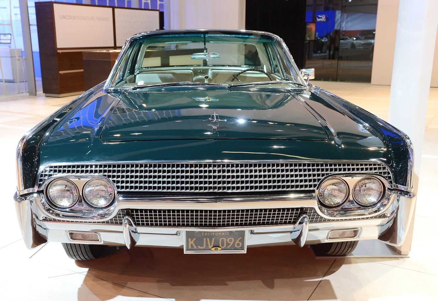 Lincoln had little in the way of new models to show off at the 2012 L.A. Auto Show, so it displayed restored classics such as this 1961 Continental sedan.
