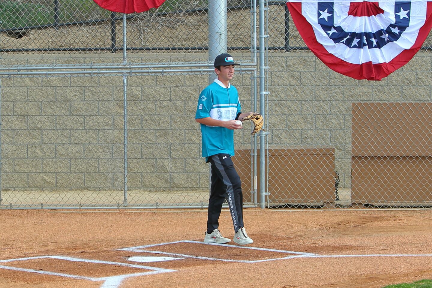 Jake Price was on hand to catch the first pitch