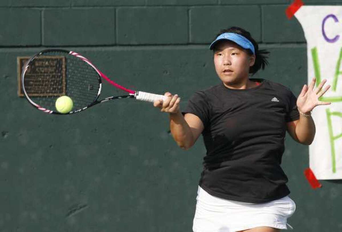 ARCHIVE PHOTO: San Marino's Rio Hondo League singles champion Dorothy Tang will take on Arcadia's Pacific League singles champ Francis Dean in a matchup of two of the top players in the San Gabriel Valley League.