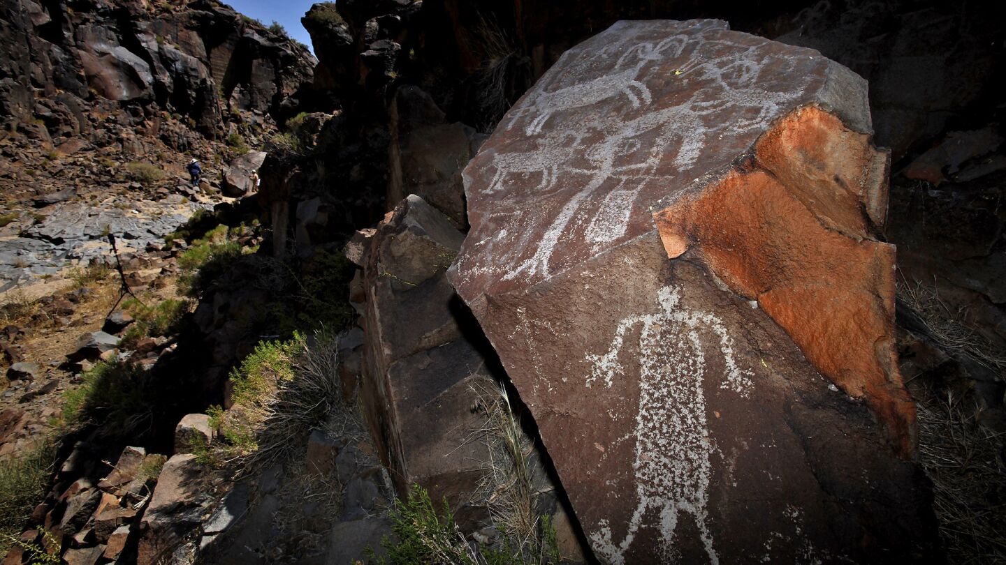 Petroglyphs in Little Petroglyph Canyon.