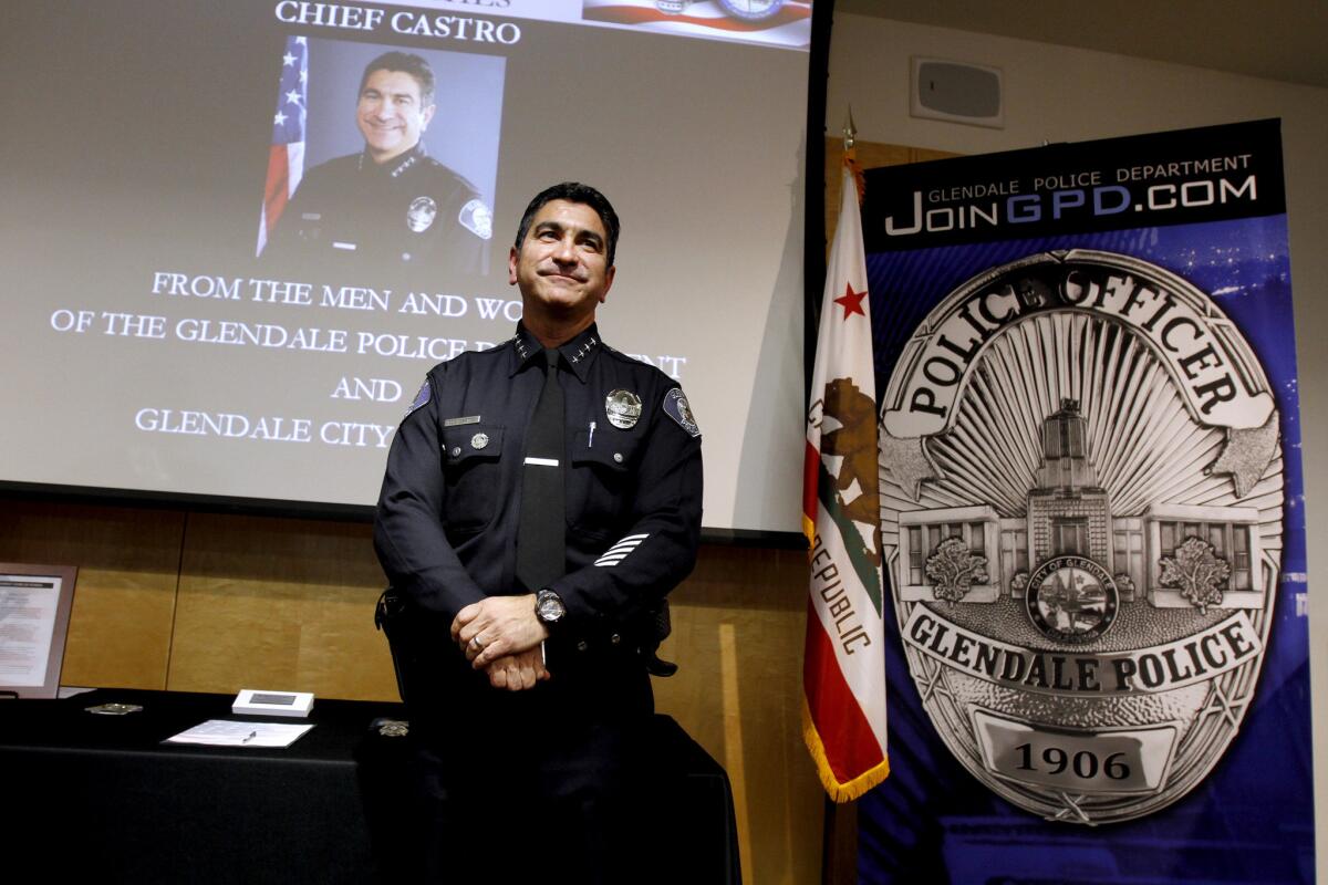 The Glendale Coalition for Better Government pointed to a series of emails in which Police Chief Robert Castro, who is Latino, indicated that "many past promotions were done for political and racial favor."