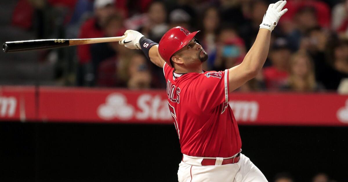 Angels take 2 from Red Sox as Albert Pujols climbs all-time home