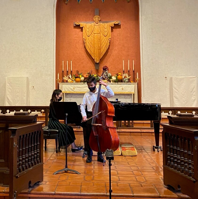 Christopher Kim performs at a Nov. 21 recital in La Jolla.