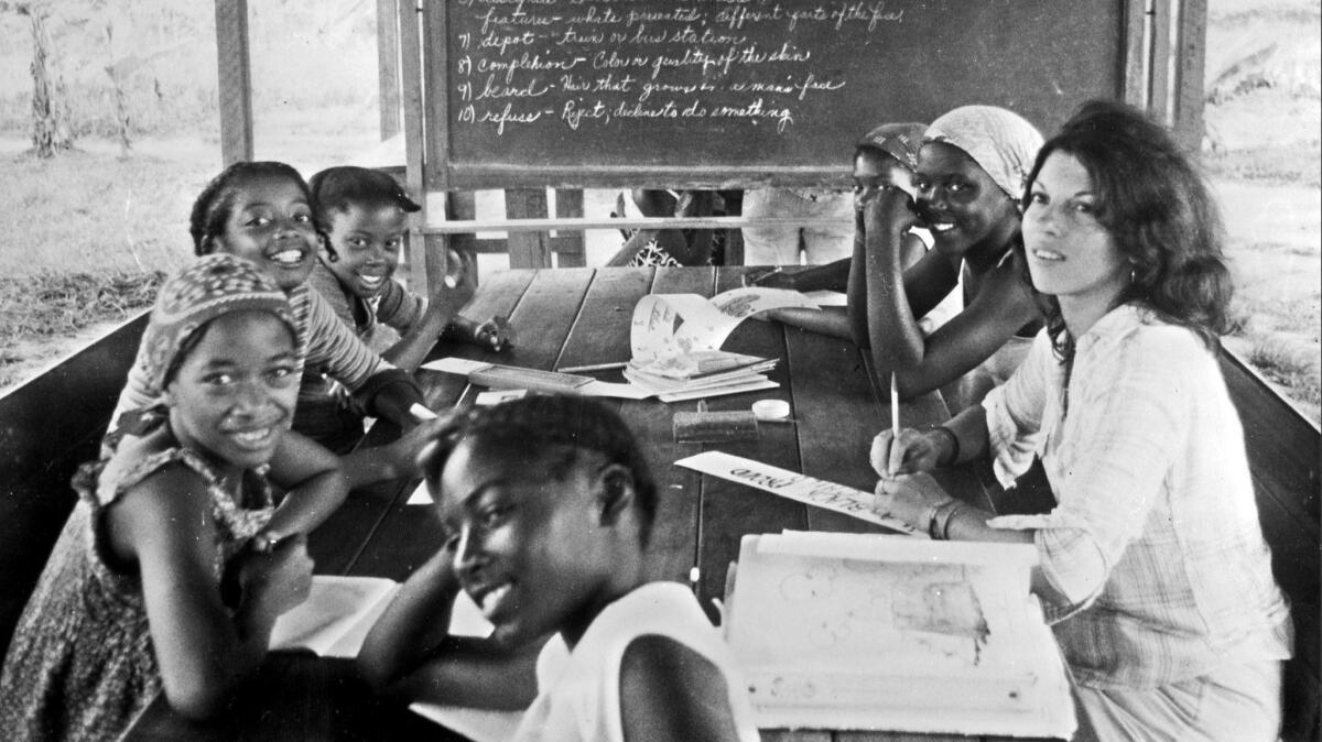 Peoples Temple children learn in the sect's nursery in Georgetown (renamed Jonestown), Guyana in 1978.