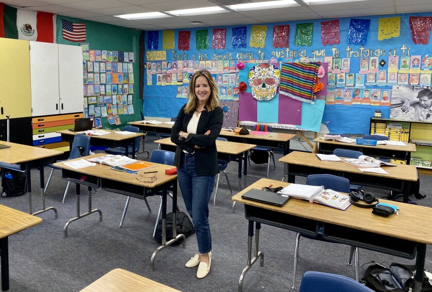 Melinda Prietto, who taught at La Jolla Elementary School for 13 of her 33 years as an educator, is retiring this month.